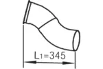 Rura wydechowa DINEX 82193 (Z przodu)