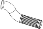 Rura wydechowa DINEX 82238 (Z przodu)