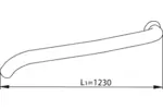 Rura wydechowa DINEX 82602 (Z tyłu)