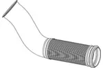 Rura wydechowa DINEX 8aa012 (Z przodu)