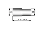Rura wydechowa DINEX 82141 (Z przodu)