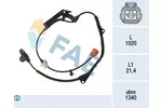 Czujnik prędkości obrotowej koła (ABS lub ESP) FAE 78115 (Oś przednia, z lewej strony)