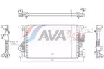 Chłodnica powietrza doładowującego - intercooler AVA CLEVER CHOICE MS4808