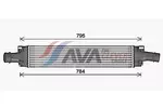 Chłodnica powietrza doładowującego - intercooler AVA CLEVER CHOICE AI4216