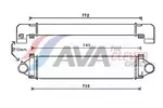 Chłodnica powietrza doładowującego - intercooler AVA CLEVER CHOICE AUA4218