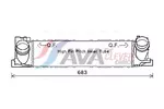 Chłodnica powietrza doładowującego - intercooler AVA CLEVER CHOICE BW4467