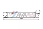 Chłodnica powietrza doładowującego - intercooler AVA CLEVER CHOICE BWA4482