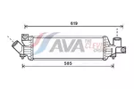 Chłodnica powietrza doładowującego - intercooler AVA CLEVER CHOICE DN4337