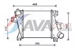 Chłodnica powietrza doładowującego - intercooler AVA CLEVER CHOICE DN4412