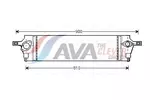 Chłodnica powietrza doładowującego - intercooler AVA CLEVER CHOICE DNA4350