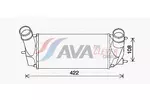 Chłodnica powietrza doładowującego - intercooler AVA CLEVER CHOICE FD4648