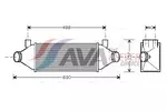 Chłodnica powietrza doładowującego - intercooler AVA CLEVER CHOICE FDA4314