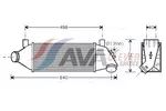 Chłodnica powietrza doładowującego - intercooler AVA CLEVER CHOICE FDA4315