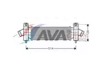 Chłodnica powietrza doładowującego - intercooler AVA CLEVER CHOICE FDA4341