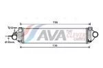Chłodnica powietrza doładowującego - intercooler AVA CLEVER CHOICE DW4093