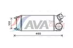 Chłodnica powietrza doładowującego - intercooler AVA CLEVER CHOICE FDA4476