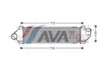Chłodnica powietrza doładowującego - intercooler AVA CLEVER CHOICE FDA4480