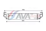 Chłodnica powietrza doładowującego - intercooler AVA CLEVER CHOICE FT4456