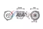 Silnik elektryczny, dmuchawa wewnętrzna AVA CLEVER CHOICE FT8418