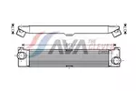 Chłodnica powietrza doładowującego - intercooler AVA CLEVER CHOICE FTA4353