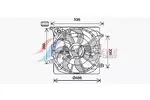 Wentylator chłodnicy silnika AVA CLEVER CHOICE HY7574