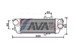 Chłodnica powietrza doładowującego - intercooler AVA CLEVER CHOICE HYA4227