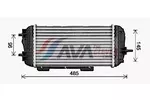 Chłodnica powietrza doładowującego - intercooler AVA CLEVER CHOICE KA4329