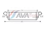Chłodnica powietrza doładowującego - intercooler AVA CLEVER CHOICE MS4379