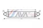 Chłodnica powietrza doładowującego - intercooler AVA CLEVER CHOICE MSA4368