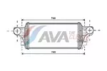Chłodnica powietrza doładowującego - intercooler AVA CLEVER CHOICE MSA4549