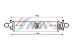 Chłodnica powietrza doładowującego - intercooler AVA CLEVER CHOICE MSA4658