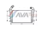 Chłodnica powietrza doładowującego - intercooler AVA CLEVER CHOICE OL4416