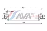 Chłodnica powietrza doładowującego - intercooler AVA CLEVER CHOICE OL4663