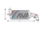 Chłodnica powietrza doładowującego - intercooler AVA CLEVER CHOICE OLA4325
