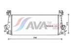 Chłodnica powietrza doładowującego - intercooler AVA CLEVER CHOICE OLA4648