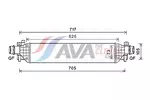 Chłodnica powietrza doładowującego - intercooler AVA CLEVER CHOICE OLA4650
