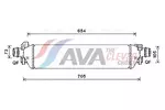 Chłodnica powietrza doładowującego - intercooler AVA CLEVER CHOICE OLA4664