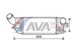 Chłodnica powietrza doładowującego - intercooler AVA CLEVER CHOICE PE4362