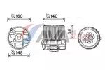 Silnik elektryczny, dmuchawa wewnętrzna AVA CLEVER CHOICE PE8392
