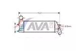 Chłodnica powietrza doładowującego - intercooler AVA CLEVER CHOICE PEA4261