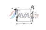 Chłodnica powietrza doładowującego - intercooler AVA CLEVER CHOICE PR4057