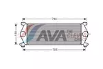 Chłodnica powietrza doładowującego - intercooler AVA CLEVER CHOICE RT4448
