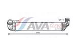 Chłodnica powietrza doładowującego - intercooler AVA CLEVER CHOICE RT4614