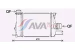 Chłodnica powietrza doładowującego - intercooler AVA CLEVER CHOICE RT4642
