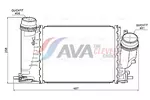 Chłodnica powietrza doładowującego - intercooler AVA CLEVER CHOICE RT4684