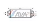 Chłodnica powietrza doładowującego - intercooler AVA CLEVER CHOICE RTA4328