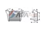 Chłodnica powietrza doładowującego - intercooler AVA CLEVER CHOICE STA4036