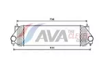 Chłodnica powietrza doładowującego - intercooler AVA CLEVER CHOICE SZA4134