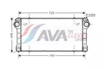 Chłodnica powietrza doładowującego - intercooler AVA CLEVER CHOICE TOA4476