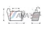 Chłodnica powietrza doładowującego - intercooler AVA CLEVER CHOICE VN4127